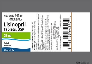 Yellow Round Y14 - Lisinopril 20mg Tablet