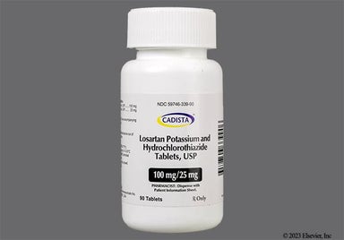 Yellow Oval 339 And C - Losartan Potassium/Hydrochlorothiazide 100mg-25mg Tablet