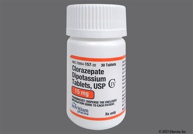 White Round N 157 - Clorazepate Dipotassium 15mg Tablet