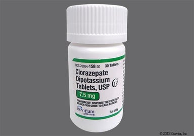 Peach Round N 158 - Clorazepate Dipotassium 7.5mg Tablet