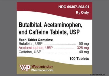 White Round 123 And Bac - Butalbital/Acetaminophen/Caffeine 50mg-325mg-40mg Tablet