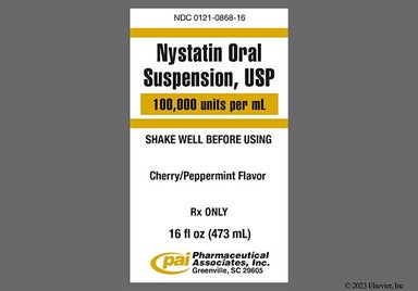 yellow - Nystatin 100,000unit/mL Suspension