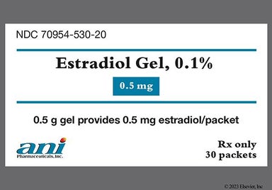colorless - Estradiol 0.1% Transdermal Gel (0.5mg/day)