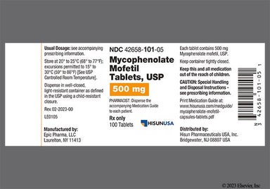 Purple Oblong 426 - Mycophenolate Mofetil 500mg Tablet