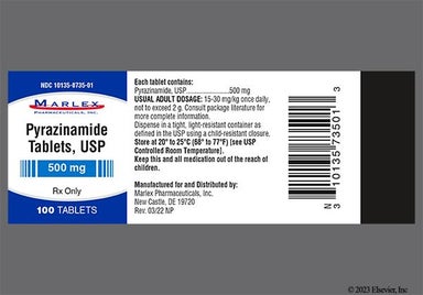 White Round N 484 - Pyrazinamide 500mg Tablet