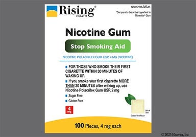 yellow square - Nicotine Polacrilex 4mg Chewing Gum (Mint)