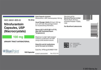 Blue Ls 412 - Nitrofurantoin (Macrocrystalline) 100mg Capsule