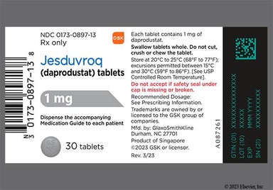 Gray Round GS KF - Jesduvroq 1mg Tablet
