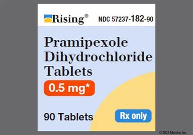White Oval Y 43 - Pramipexole Dihydrochloride 0.5mg Tablet