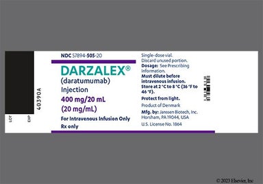 yellow - DARZALEX 400mg/20mL Solution for Injection