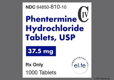 White Oval 810 - Phentermine Hydrochloride 37.5mg Tablet