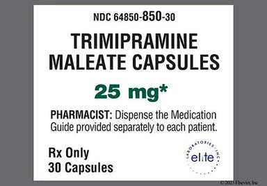 Blue And Yellow A-293 A-293 - Trimipramine Maleate 25mg Capsule