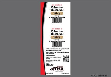 Brown Oval 184 - Valsartan 160mg Tablet