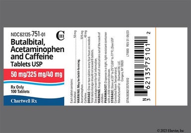 White Oblong Mia 110 - Butalbital/Acetaminophen/Caffeine 50mg-325mg-40mg Tablet