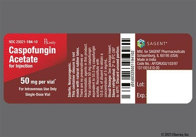white - Caspofungin Acetate 50mg Powder for Injection