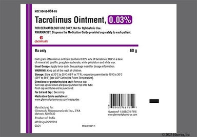 white and yellow - Tacrolimus 0.03% Topical Ointment