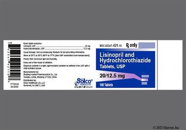 Yellow Round H151 - Lisinopril/Hydrochlorothiazide 20mg-12.5mg Tablet