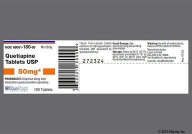 White Round Lu And Y16 - Quetiapine Fumarate 50mg Tablet