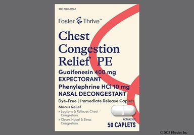 White Oblong Ph 043 - Foster & Thrive Chest Congestion Relief PE 400mg-10mg Caplet