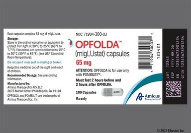 White And Gray At2221 - OPFOLDA 65mg Capsule