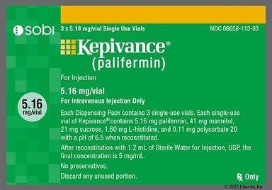White Not applicable - Kepivance 5.16mg Powder for Injection