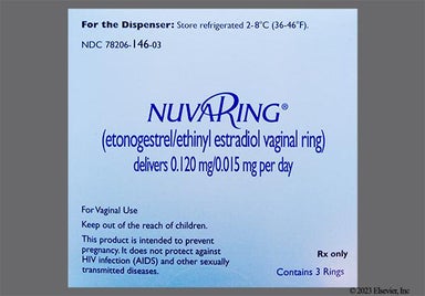 Colorless Round - NuvaRing 0.12mg-0.015mg/24hr Vaginal Ring