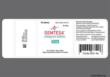 Green Oval V75 - GEMTESA 75mg Tablet