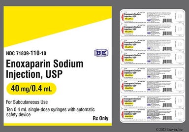 yellow - Enoxaparin Sodium 40mg/0.4mL Solution for Injection