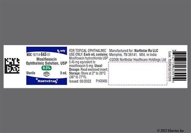 yellow - Moxifloxacin 0.5% Ophthalmic Solution