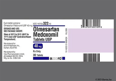 White Oval Fs3 - Olmesartan Medoxomil 40mg Tablet