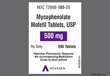 Purple Oblong C4 - Mycophenolate Mofetil 500mg Tablet