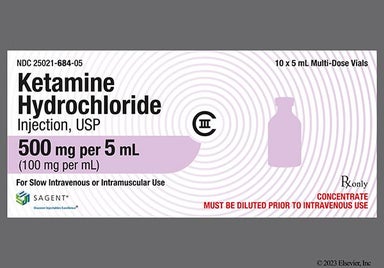 yellow - Ketamine Hydrochloride 500mg/5mL Solution for Injection