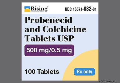 White Oblong C81 - Probenecid/Colchicine 500mg-0.5mg Tablet