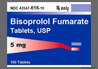 Pink Oblong 6 6 And S - Bisoprolol Fumarate 5mg Tablet