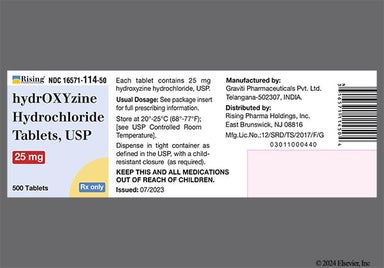 White Round 50 - Hydroxyzine Hydrochloride 25mg Tablet