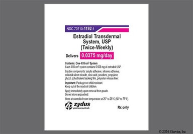 Estradiol 0.0375mg/24hr Transdermal Patch System (Twice-Weekly)