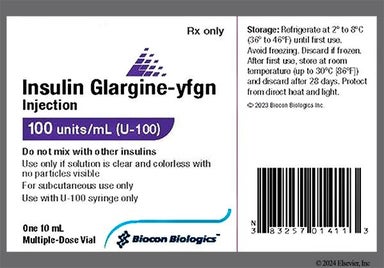 Colorless Not applicable - Insulin Glargine 100units/mL Solution for Injection