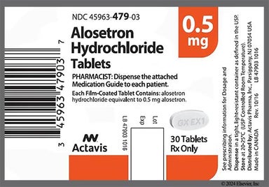 White Oval GX EX1 - Alosetron Hydrochloride 0.5mg Tablet