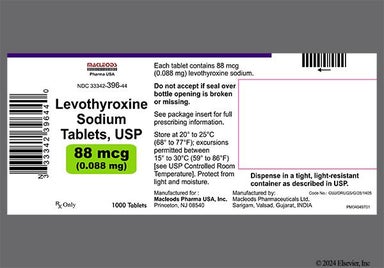Green Round M59 - Levothyroxine Sodium 88mcg Tablet