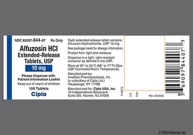 White Round 302 And Ig - Alfuzosin 10mg Extended-Release Tablet