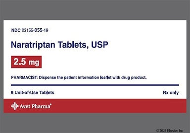 White D-Shaped I54 - Naratriptan Hydrochloride 2.5mg Tablet