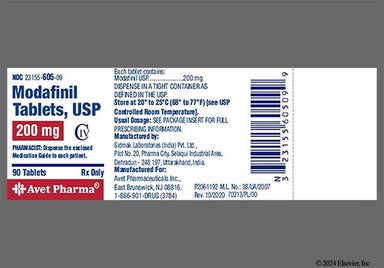 White Oblong Ac 133 - Modafinil 200mg Tablet