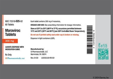 Blue Oval I3 And 25 - Maraviroc 300mg Tablet
