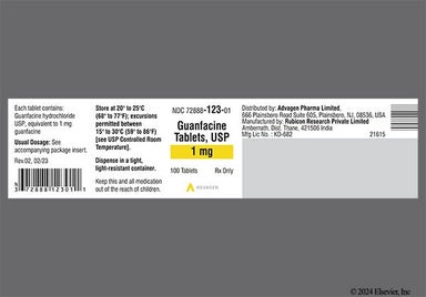 Blue Round Logo 5 - Guanfacine Hydrochloride 1mg Tablet