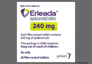 Blue And Gray Oval E240 - Erleada 240mg Tablet