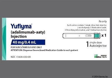 brown - Yuflyma 40mg/0.4mL Pre-Filled Autoinjector Solution for Injection