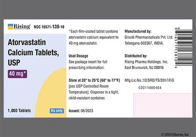 White Oval 115 - Atorvastatin Calcium 40mg Tablet
