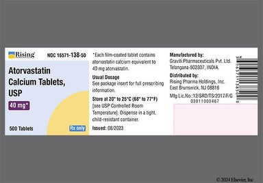 White Oval 115 - Atorvastatin Calcium 40mg Tablet