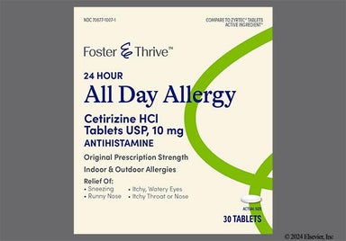White Oval C - Foster & Thrive All Day Allergy 24 Hour 10mg Tablet