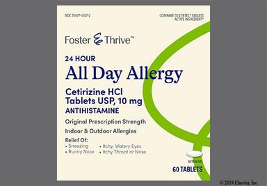 White Oval C - Foster & Thrive All Day Allergy 24 Hour 10mg Tablet